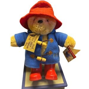 2018 Paddington Bear Plush Toy Blue Coat Red Boots Hat Classic Stuffed Animal